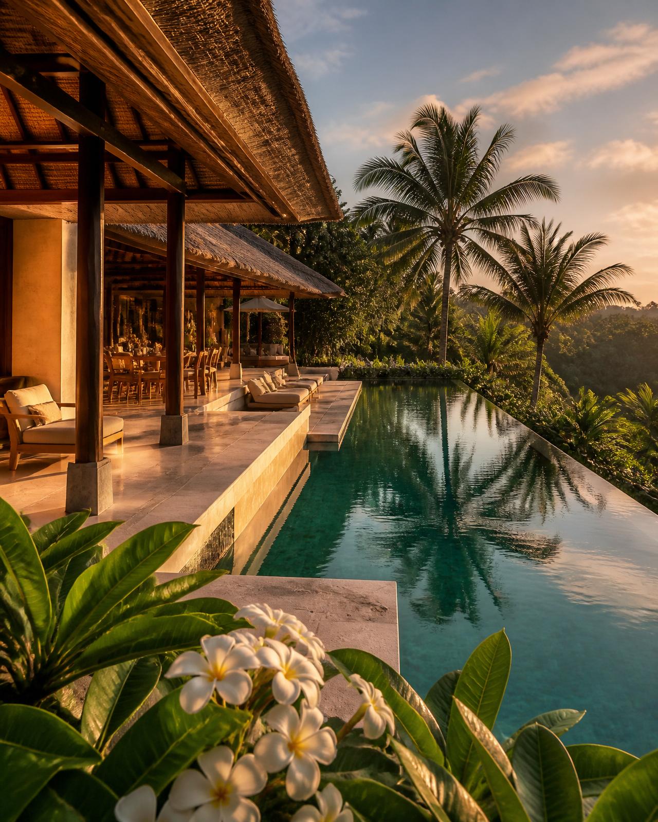 Traditional Balinese villa architecture